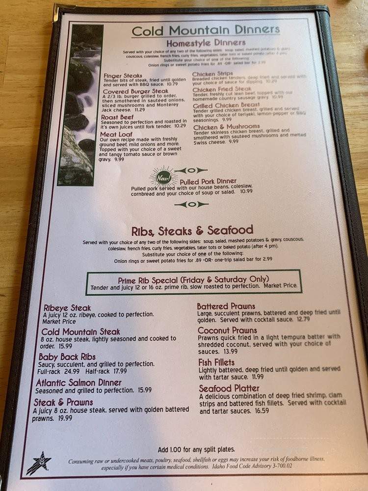 Cold Mountain Creek Restaurant - Emmett, ID