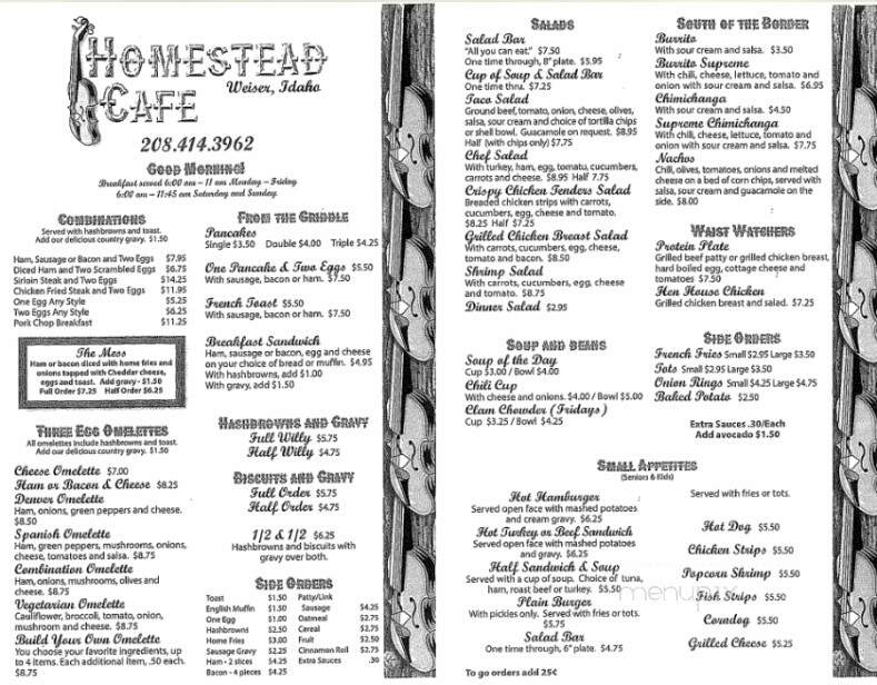 Homestead Cafe - Weiser, ID