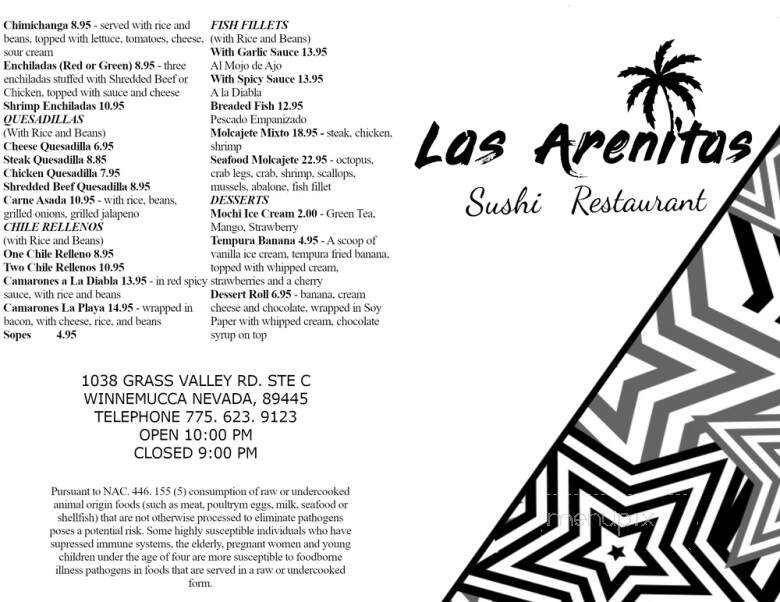 Las Arenitas Sushi Restaurant - Winnemucca, NV