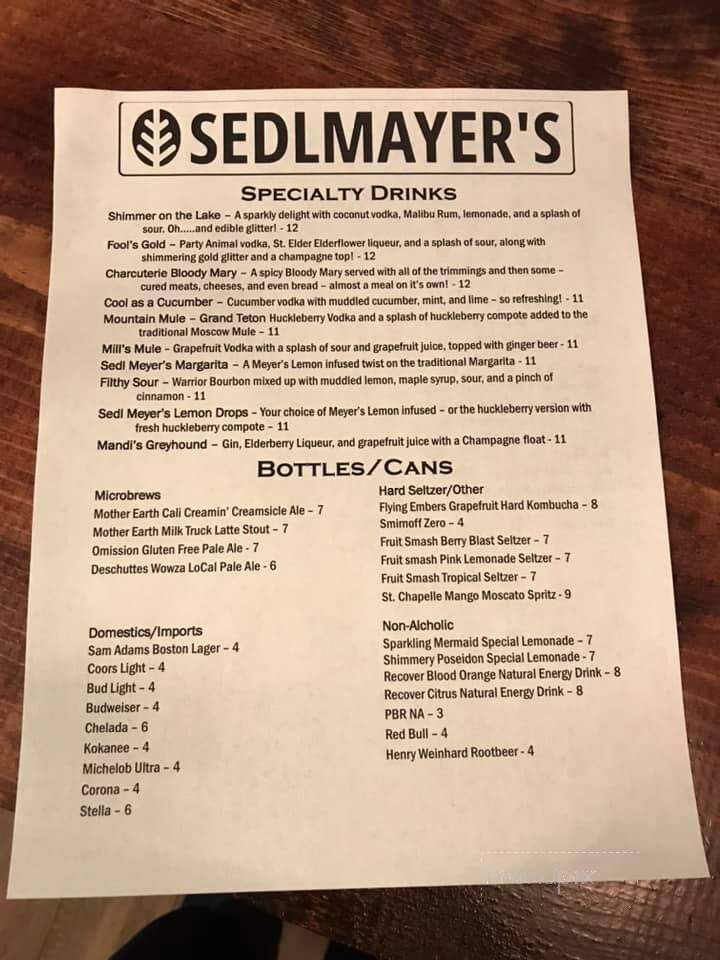 Sedlmayer's Restaurant - Spirit Lake, ID